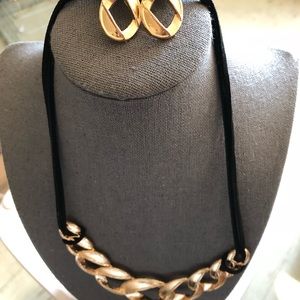 Earrings and matching chain